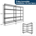 Metal Storage Shelves 5-tier  Heavy Duty Wire Rack Shelving Unit  Adjustable