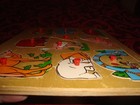 Vintage 1987 10 Piece Wooden Peg Puzzle Zoo Animals Ages 2-6 Yr
