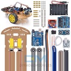 Diy Avoidance Tracking Smart Robot Car Chassis Kit Ultrasonic Module For Arduino