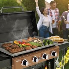 Royal Gourmet 4-burner Gas Griddle With Hood 582 Sq For Outdoor Cooking