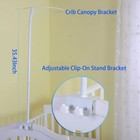 Crib Canopy Holder Mosquito Net Stand Holder Set Metal Adjustable Clip-on Sta   