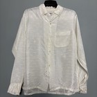 Vintage 1950s Sportswear Men   s Ivy Leaguer Dress Shirt White Patterned 15 15 5