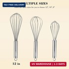 Stainless Steel Whisk Set 8  10  12  Kitchen Whisk Balloon Whisk Kitche