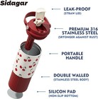 Sidagar 26oz Insulated Water Bottle With Straw And Spout Lid  Leakproof Tumbler