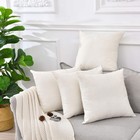 Linen Throw Pillow Covers 18 X 18 Beige Decorative Blank Couch Pillow Covers    