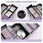 Makeup Train Case Cosmetic Box Organizer Storage Portable 4 Trays Jewelry Storag