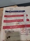 Vtg 1956 Authentic Reproductions Antiqued Parchment 4 Documents Of Freedom    1507