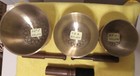 Set Of 3 Singing Bowls 4 9   122 Mm  - 3 5   88 Mm  1145 Gr 