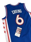 Nba Red Signed Philadelphia 76ers Jersey  6 Autographed Julius Erving Jsa Coa
