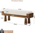 Upholstered Entryway Bench  Shoe Bench Padded Seat  Benches End Of Bed Footstool