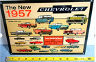Vintage Chevrolet  new Beautiful 1957 Chevy s 12  Gas Oil Advertising Sign Metal