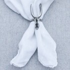 Sterling Silver Western Cowboy Spur Square Dancing Bandana Scarf Slide Clip Ring