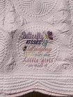 Embroidered Baby Quilt  Embroidered Quilt  Baby Blanket  Pink Baby Blanket