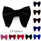 Solid Velvet  Bowtie Wedding Party Tuxedo Adjustable Necktie Big Bow Tie Men