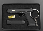 1 3 G34 Pistol Alloy Mini Toy Gun Model Keychain With Disassembly With Bullets