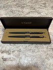 Vintage Parker Classic Matte Black   Gold Trim Ballpoint Pen   Mechanical Pencil