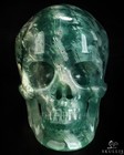 4 9  Fluorite Hand Carved Crystal Skull  Super Realistic  Crystal Healing