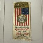  3  Columbus Day 1890   s Public School Silk Ribbon Group World s Fair Rare 