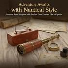 Nauticalmart Brass Nautical Telescope 16 Inch Extendable Spyglass With Leathe   