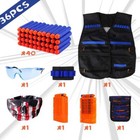 Kids Tactical Vest Kit For Nerf Guns N-strike Elite Series With 40 Bullets 2 And