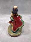 Majolica  Bird Perched On Water Lily  Art Ceramics  Rich Color  Rare   Beautiful