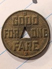 1922 Pennsylvania  Pittsburgh Railways Co  One Fare Transit Token