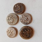 Rare Ancient Lot Of 5 Roman Spintria Brothel Entry Token Coins Caligula