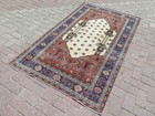 Vintage Turkish Handmade Wool Rug  Distressed Carpet  Oriental Rug 45 x79 