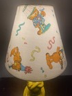 Garfield Vintage 1970s Party Ceramic Lamp W  Garfield Fabric Shade