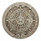 Aztec Maya Solar Sun Xiuhpohualli   Tonalpohualli Wall Calendar Plaque Figurine