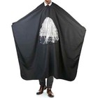 Hair Cutting Barber Cape With Window Phone Viewing Apron Stylist Gown Us