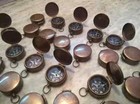 Vintage Brass Pocket Lid Compass Lot Of 100 Marine Antique Collectible Item