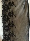 Black Floral Lace 4 Inch Wide Lot 15 Yards Total