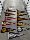 Lot Of 11 Vintage Ncaa College Wool Felt Pennants Michigan Notre Dame Ohio State