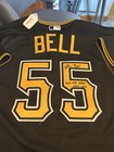 Josh Bell Pittsburgh Pirates 2016 Black Game Used Jersey Signed Mlb Authenticate