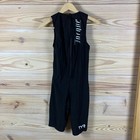 Tyr Torque Elite Tri Suit Mens L Black Sleeveless Back Zip Swim Triathlon