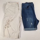 Unionbay Shorts Lot Jeans Bermuda Women s Juniors Size 15  Longer Distressed