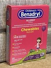 Children s Benadryl Chewable Tablets Kids Allergy Relief Grape 20 Count 01 2027
