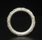 73g Old Chinese Carved Tibet Silver Bangle Bracelet 60mm A1412