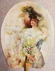 C1900 Ad Hand  Fan For J  C  Merrill   Son Groceries  Lestershire  Ny