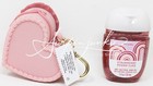 Bath   Body Works Pocketbac Hand Gel Holder Pink Heart Strawberry Cake Flawed