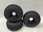 Honda Atc 70 Dwt Black Front And Rear Wheels Rims Sunf A011  Trails Xc Tires 16 