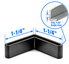 1-1 4  Angle Iron End Caps For Bed Frames   Metal Furniture     Floor Protectors
