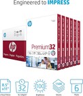 Hp Printer Paper 8 5 X 11 Paper Premium 32 Lb 6 Ream Pack 1500 Sheets 100 Bright