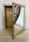 Vtg Industrial Metal Recessed Shabby Medicine Cabinet Beveled Mirror Old 427-25b