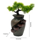 Mini Tabletop Fountain Waterfall Fit Indoor Relaxation Water Feature Fountain