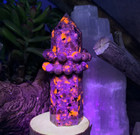 Yooperlite Set    Tower And Bracelet  Uv Reactive Glowing Stone Fire Flame Stone