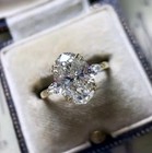Elegant Stainless Steel Cubic Zirconia Wedding Ring Jewelry Size 8
