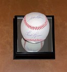 Red Sox Hof Signed Baseball- Rice  Fisk  Evans   Lynn Autos -mlb Authentication 