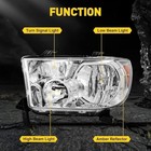  Headlight Assembly chrome Headlights Compatible With Tundra sequoia Amber 